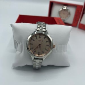 Caravelle New York By Bulova Stainless Steel Rose Gold Ladies Watch 45L141